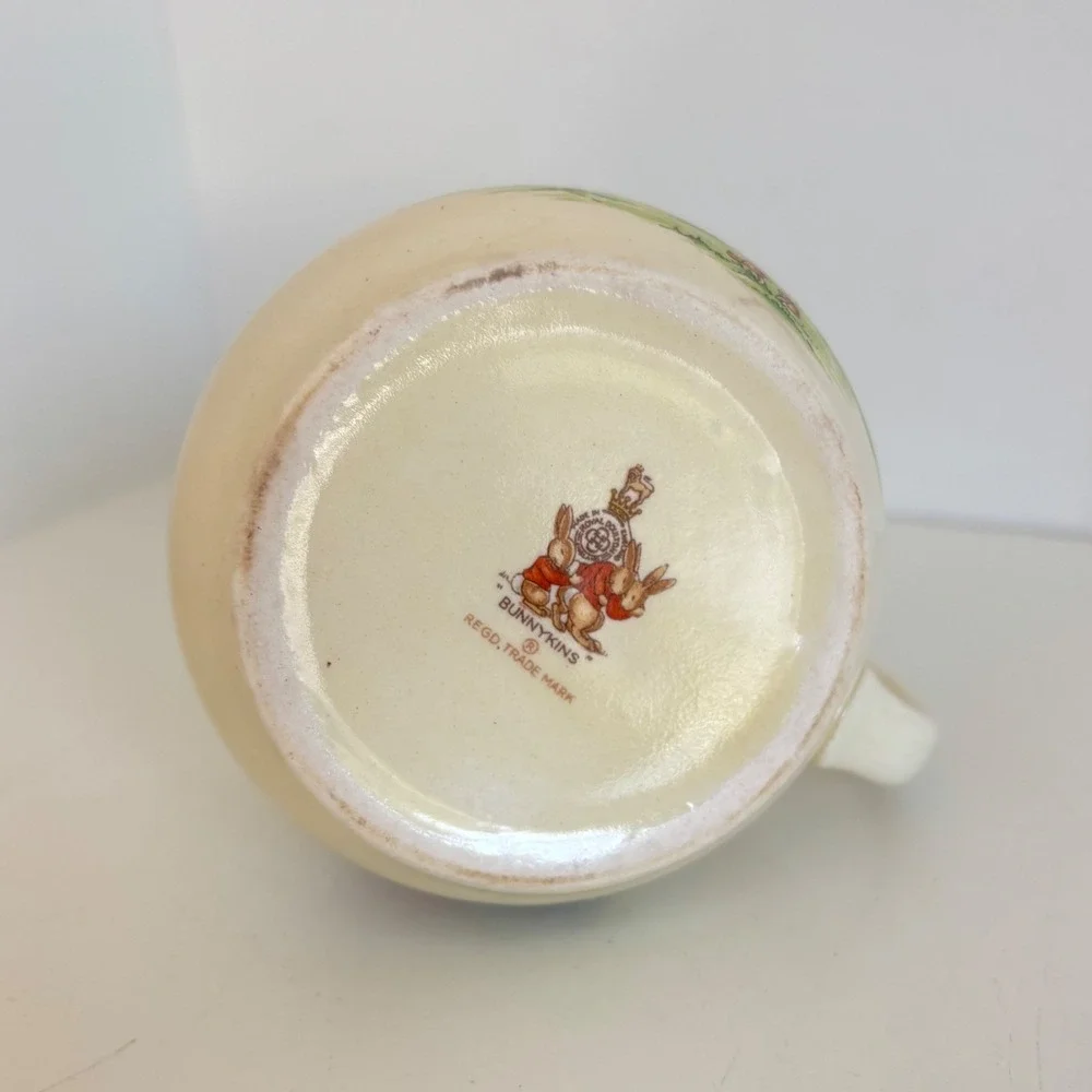Royal Doulton Bunnykins Bone China Porringer Bowl and Mug Set Vintage England